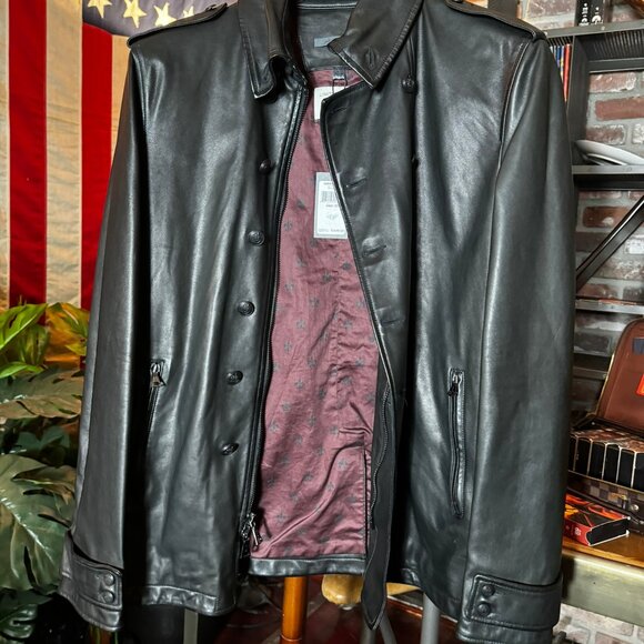 *RARE* JOHN VARVATOS Limited Edition Double Breasted Leather Jacket Sz52 RP$2698 - Picture 8 of 16